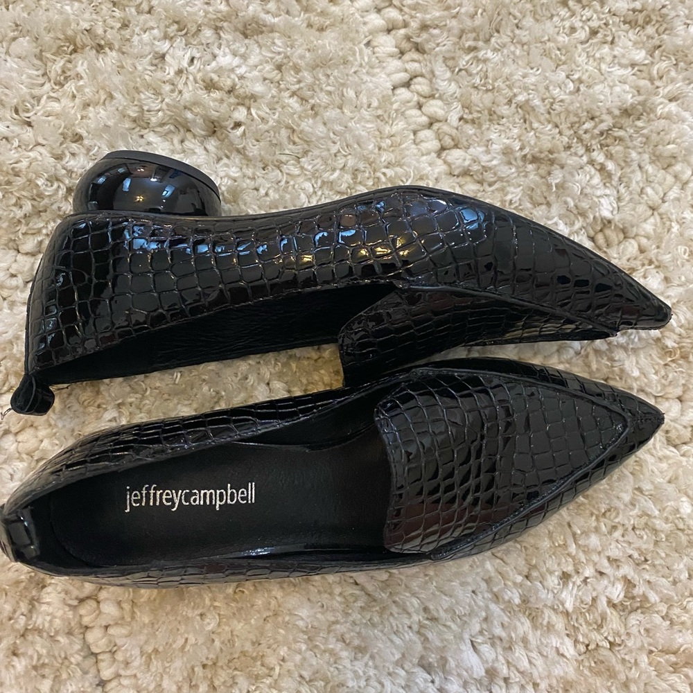 Jeffrey Campbell black viona loafers